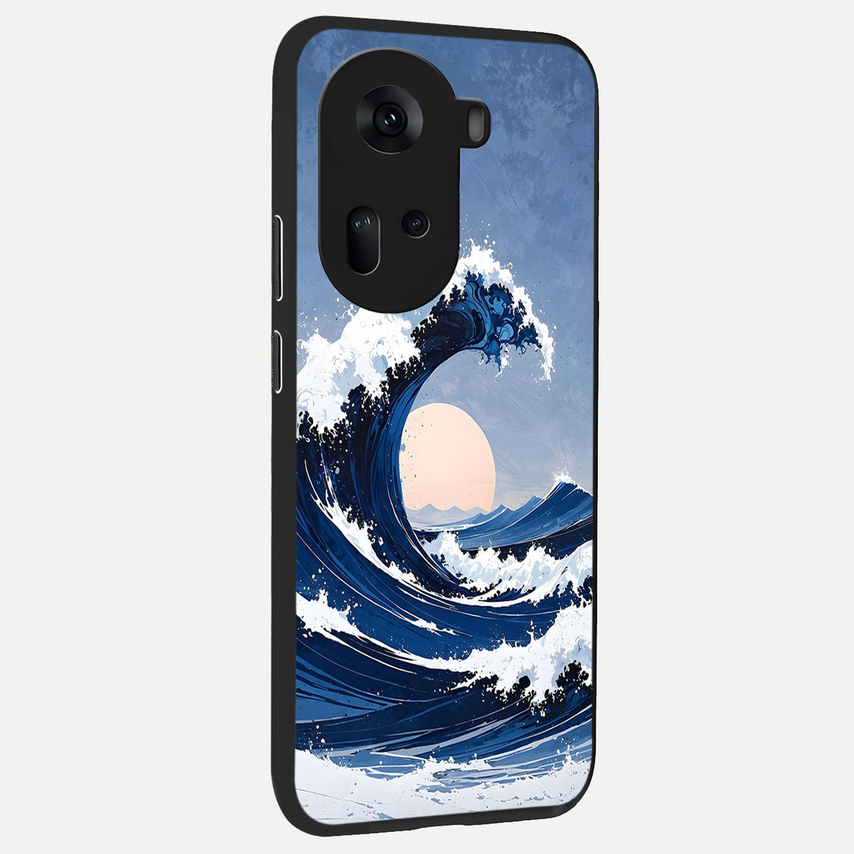  Rising Tide Power back cover For Oppo Reno 11 5G slim fit glass case with vibrant aesthetic design