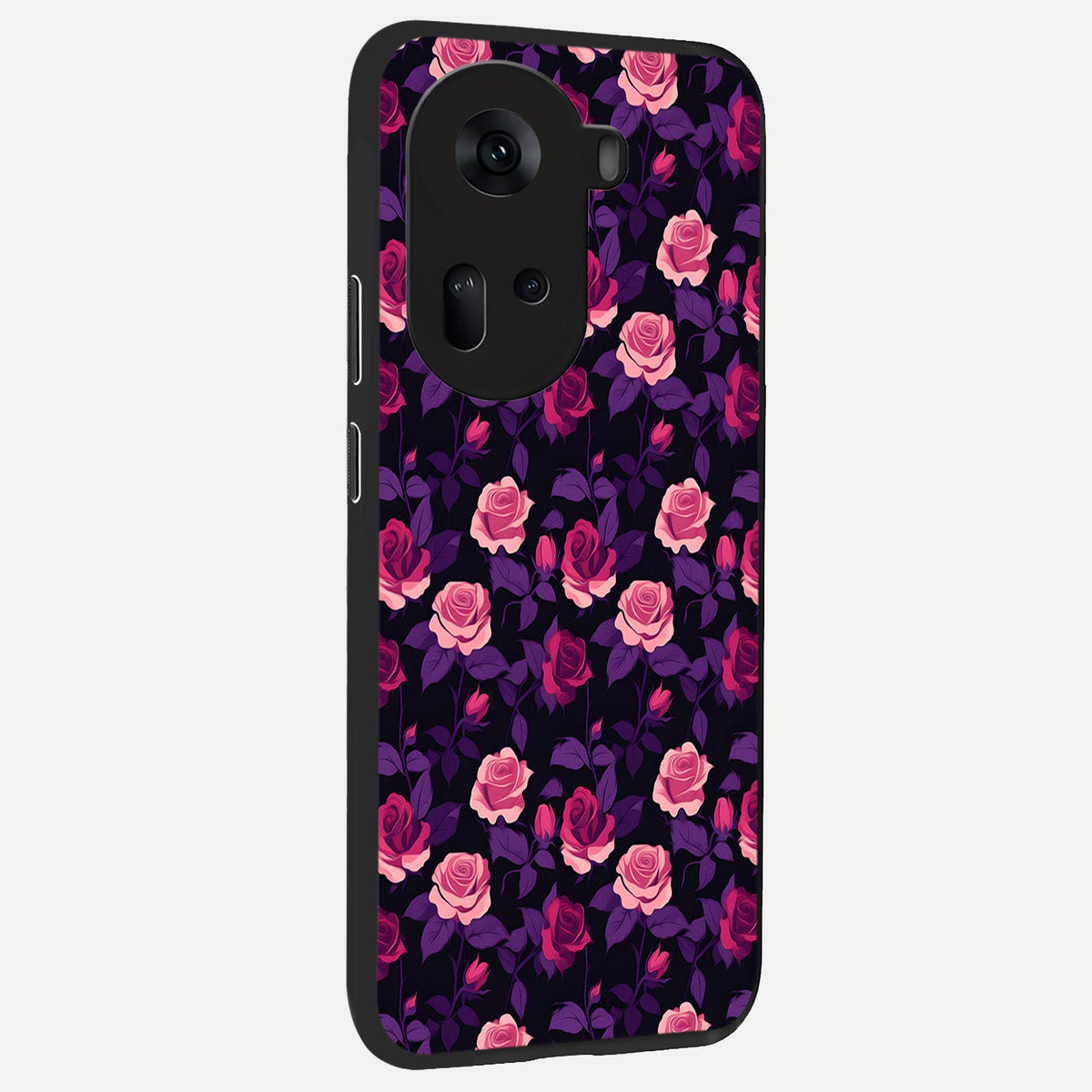  Rose Garden Twilight back cover For Oppo Reno 11 5G slim fit glass case with vibrant aesthetic design