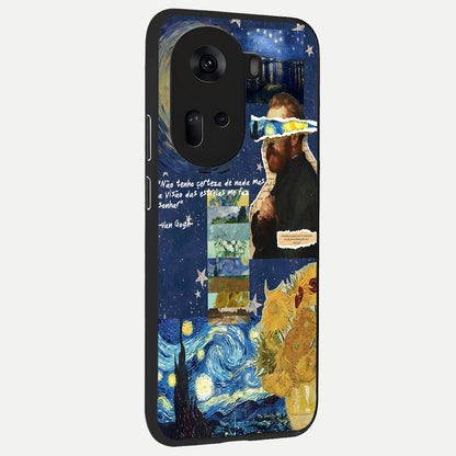  Starry Dream Vision back cover For Oppo Reno 11 5G slim fit glass case with vibrant aesthetic design