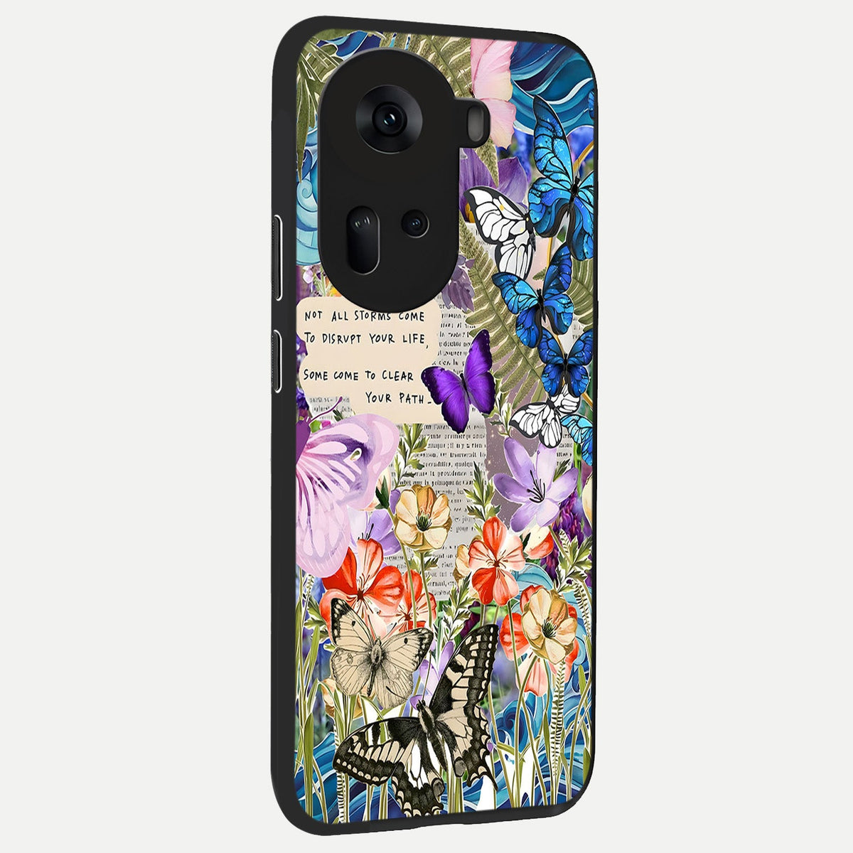  Storm Path Bloom back cover For Oppo Reno 11 5G slim fit glass case with vibrant aesthetic design
