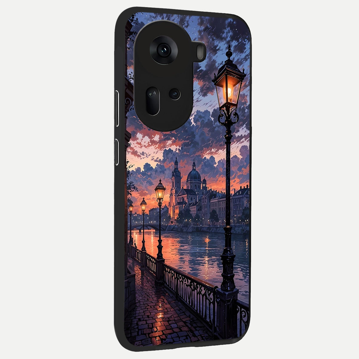  Twilight River Lights back cover For Oppo Reno 11 5G slim fit glass case with vibrant aesthetic design