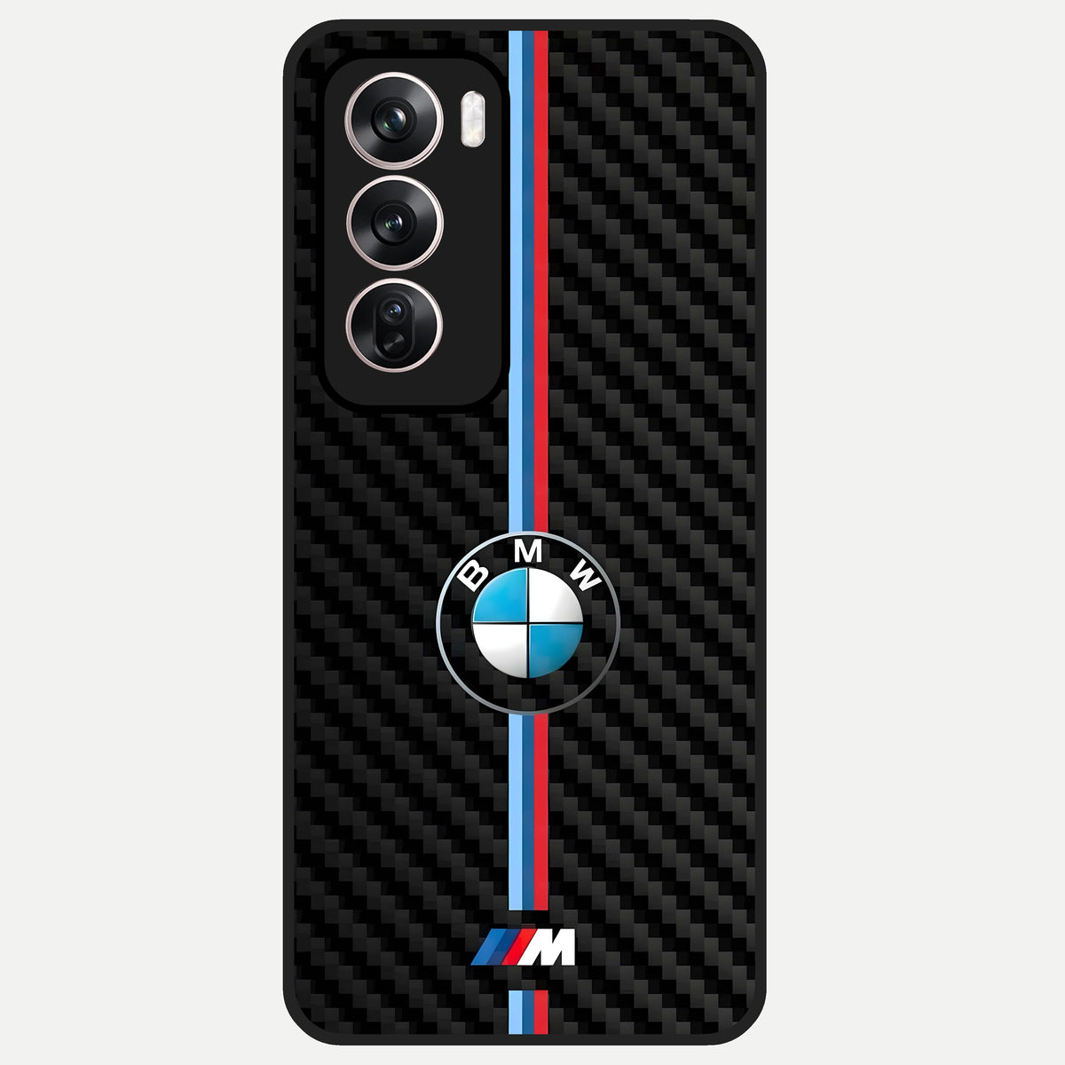  BMW Pattern Glass Case For Oppo Reno 12 Pro back cover – full design glossy printed glass finish