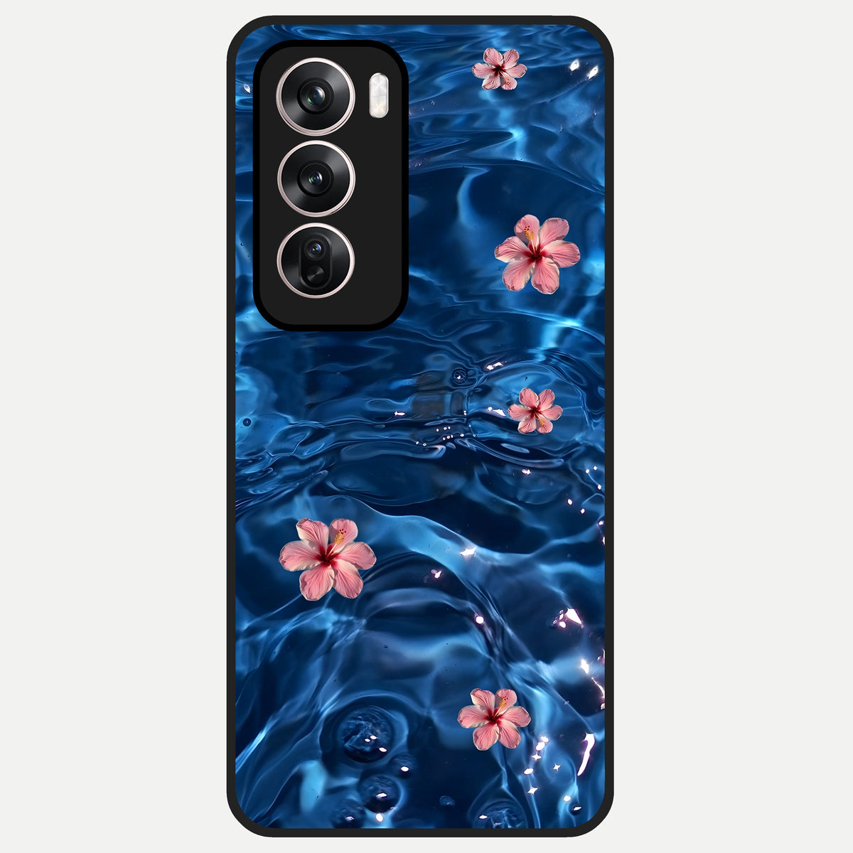  Bloom Thread Art Glass Case For Oppo Reno 12 Pro back cover – full design glossy printed glass finish