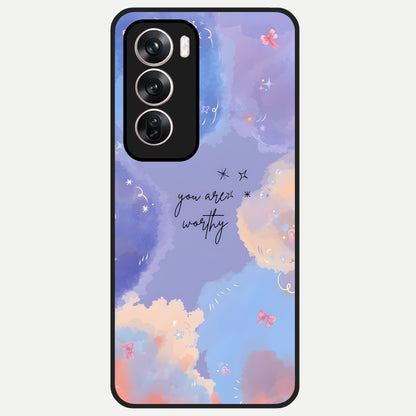  Celestial Cloud Magic Glass Case For Oppo Reno 12 Pro back cover – full design glossy printed glass finish