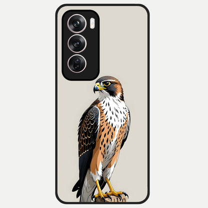  Clever Eagle Glass Case For Oppo Reno 12 Pro back cover – full design glossy printed glass finish