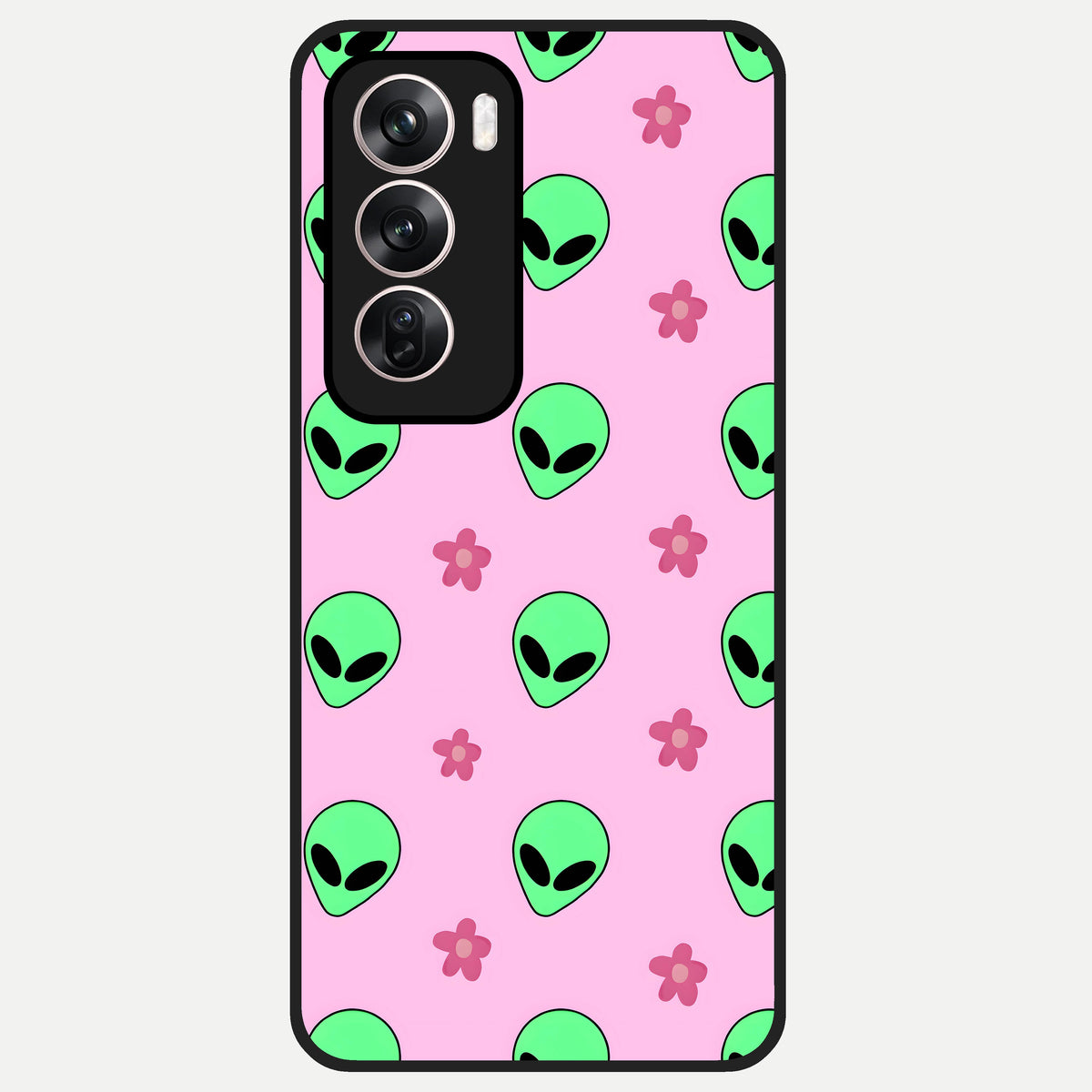 Cosmic Cute Crush Glass Case For Oppo Reno 12 Pro back cover – full design glossy printed glass finish