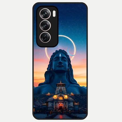  Eternal Shiva Aura Glass Case For Oppo Reno 12 Pro back cover – full design glossy printed glass finish