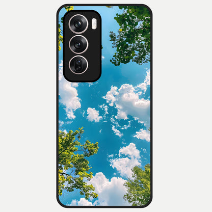  Green Moon Energy Glass Case For Oppo Reno 12 Pro back cover – full design glossy printed glass finish
