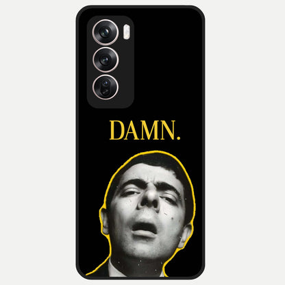  Mr Bean Damn Glass Case For Oppo Reno 12 Pro back cover – full design glossy printed glass finish