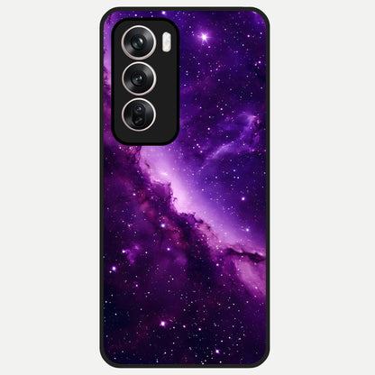  Purple Shade Sky Glass Case For Oppo Reno 12 Pro back cover – full design glossy printed glass finish