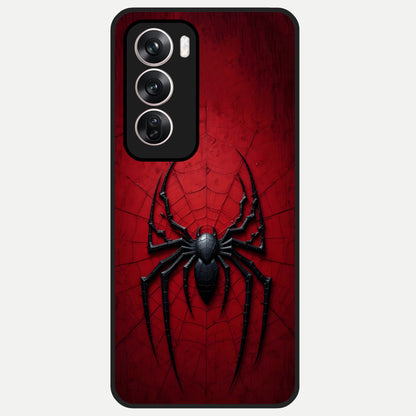  Superhero Web Emblem Glass Case For Oppo Reno 12 Pro back cover – full design glossy printed glass finish
