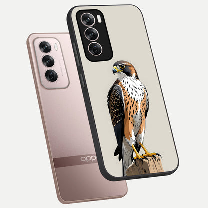  Clever Eagle phone case For Oppo Reno 12 Pro showing premium glass back cover with detailed artwork