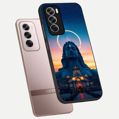 Eternal Shiva Aura phone case For Oppo Reno 12 Pro showing premium glass back cover with detailed artwork