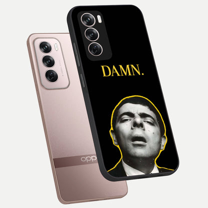  Mr Bean Damn phone case For Oppo Reno 12 Pro showing premium glass back cover with detailed artwork