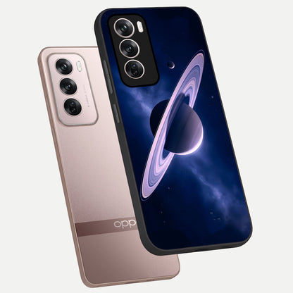  Saturn Ring Mystique phone case For Oppo Reno 12 Pro showing premium glass back cover with detailed artwork