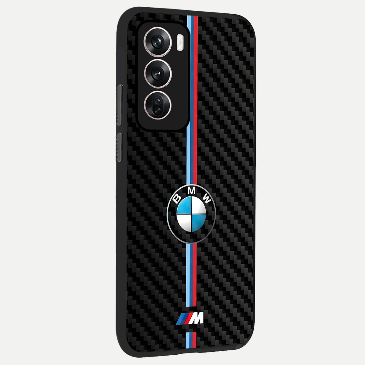  BMW Pattern back cover For Oppo Reno 12 Pro slim fit glass case with vibrant aesthetic design