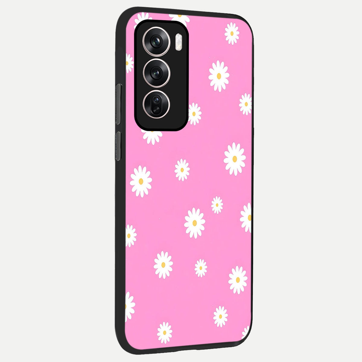  Bubblegum Daisy Pop back cover For Oppo Reno 12 Pro slim fit glass case with vibrant aesthetic design