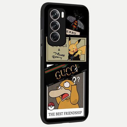  Cartoon Brand Play Mashup back cover For Oppo Reno 12 Pro slim fit glass case with vibrant aesthetic design