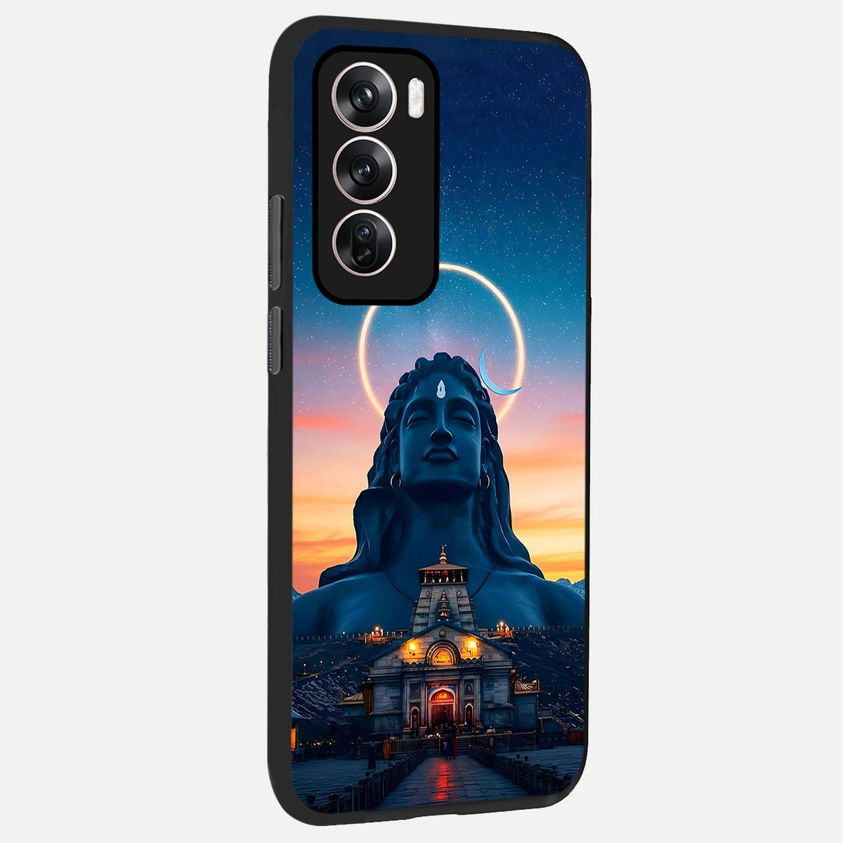  Eternal Shiva Aura back cover For Oppo Reno 12 Pro slim fit glass case with vibrant aesthetic design
