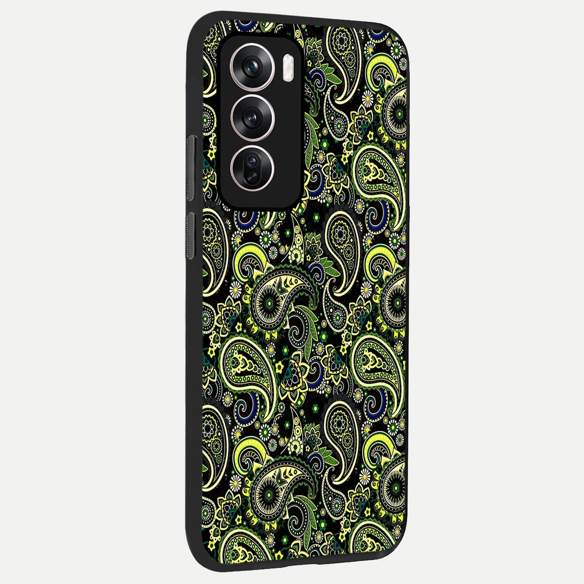  Green Lemon back cover For Oppo Reno 12 Pro slim fit glass case with vibrant aesthetic design