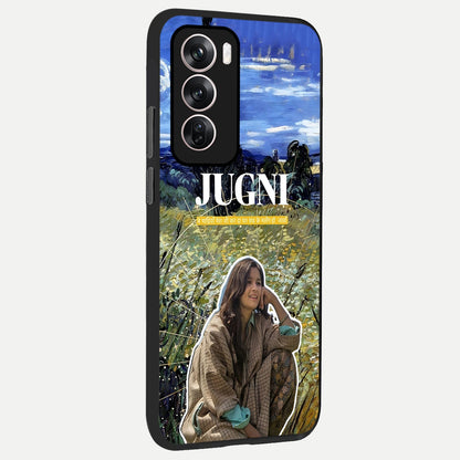  Jugni Soul Vibes back cover For Oppo Reno 12 Pro slim fit glass case with vibrant aesthetic design