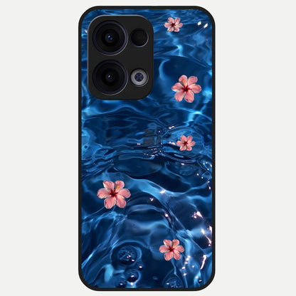  Bloom Thread Art Glass Case For Oppo Reno 13 back cover – full design glossy printed glass finish