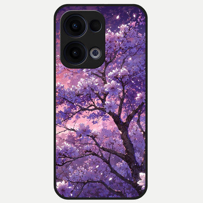  Blossom Tree Glass Case For Oppo Reno 13 back cover – full design glossy printed glass finish