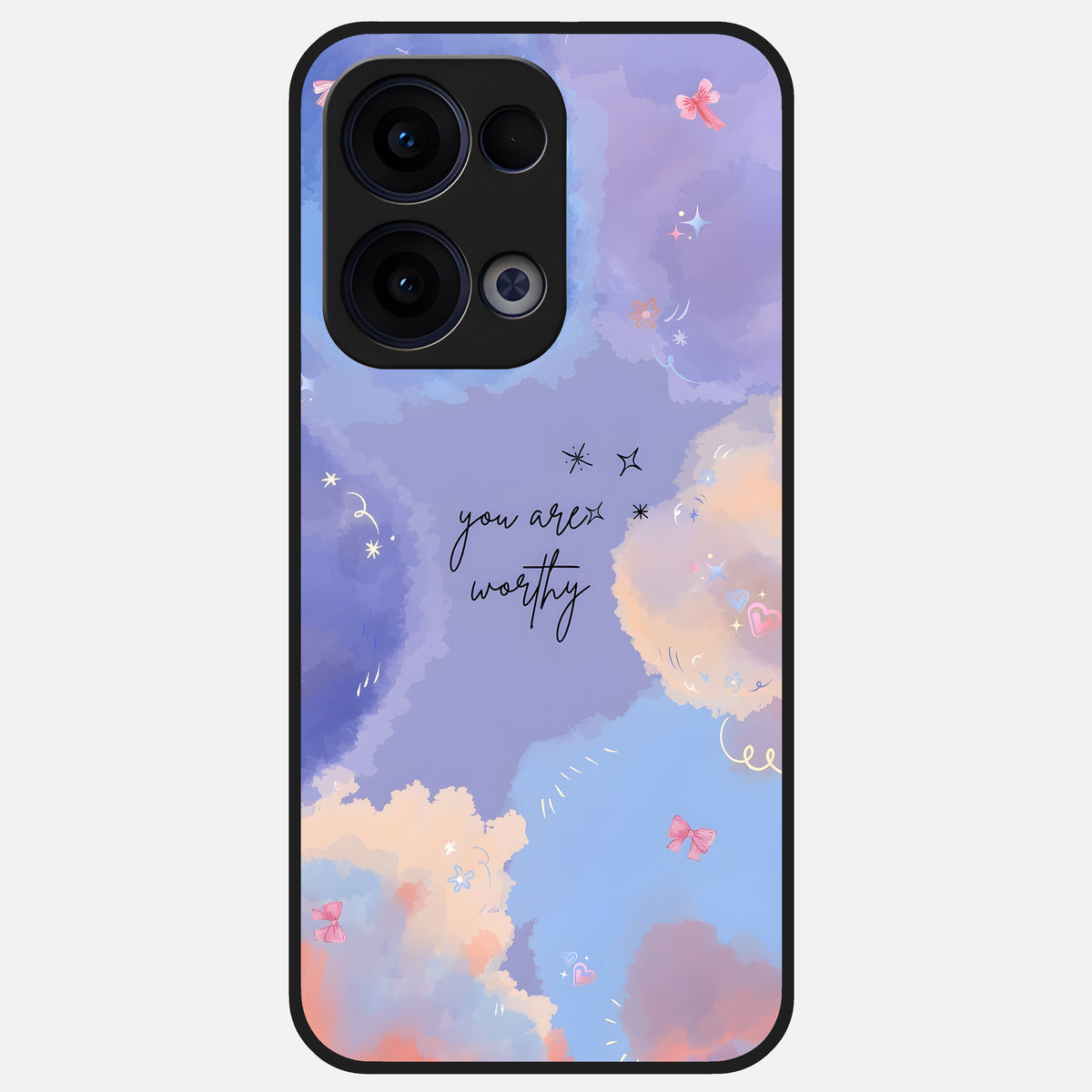  Celestial Cloud Magic Glass Case For Oppo Reno 13 back cover – full design glossy printed glass finish