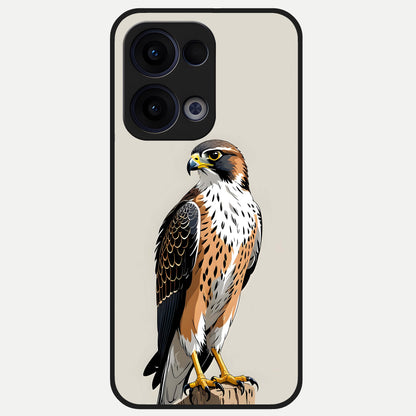  Clever Eagle Glass Case For Oppo Reno 13 back cover – full design glossy printed glass finish