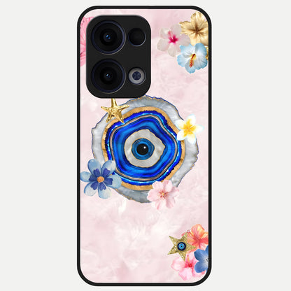  Divine Aura Bloom Glass Case For Oppo Reno 13 back cover – full design glossy printed glass finish