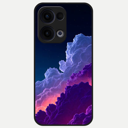  Dreamy Cloud Skies Glass Case For Oppo Reno 13 back cover – full design glossy printed glass finish