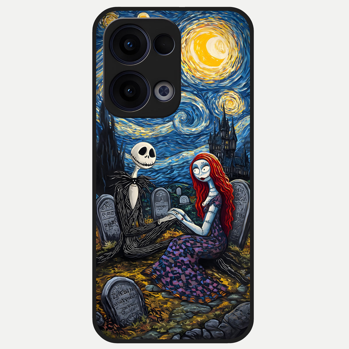  Eternal Night Love Glass Case For Oppo Reno 13 back cover – full design glossy printed glass finish