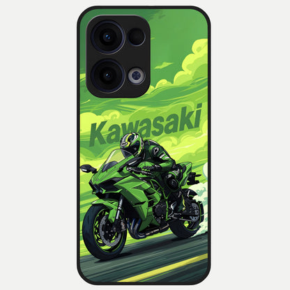  Greenery Sky Glass Case For Oppo Reno 13 back cover – full design glossy printed glass finish