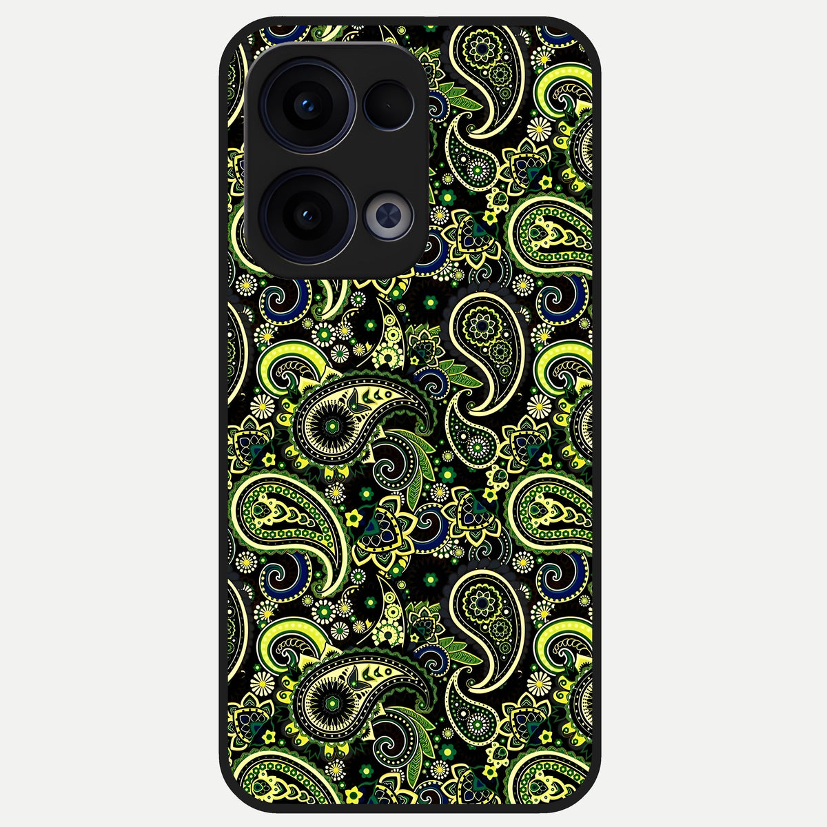  Green Lemon Glass Case For Oppo Reno 13 back cover – full design glossy printed glass finish