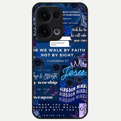  Kingdom Faith Glow Glass Case For Oppo Reno 13 back cover – full design glossy printed glass finish