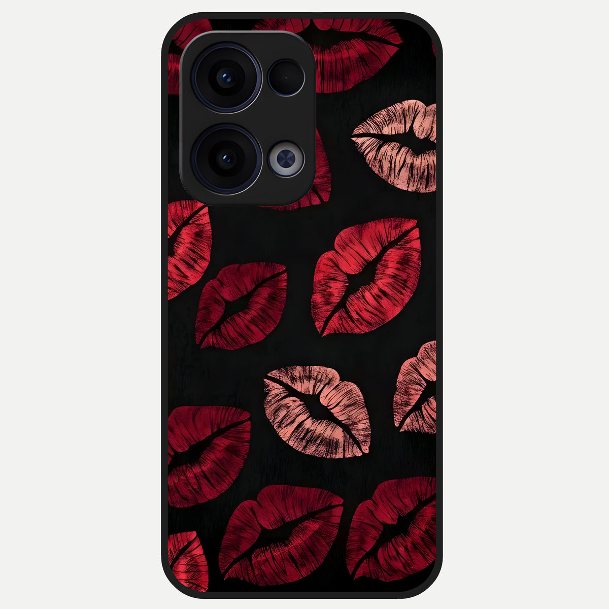  Midnight Kiss Love Glass Case For Oppo Reno 13 back cover – full design glossy printed glass finish