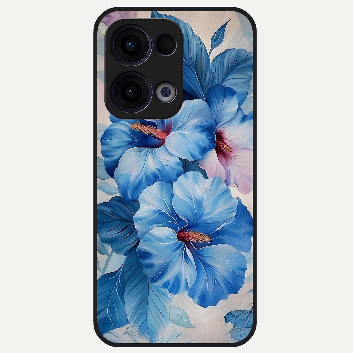  Ocean Hibiscus Grace Glass Case For Oppo Reno 13 back cover – full design glossy printed glass finish