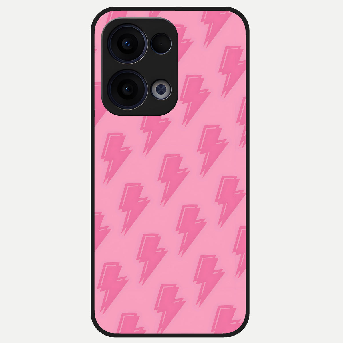  Pink Moo Magic Glass Case For Oppo Reno 13 back cover – full design glossy printed glass finish