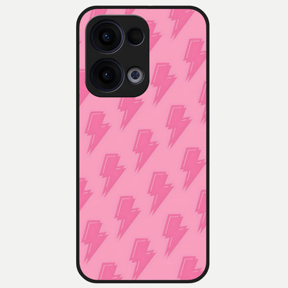  Pink Moo Magic Glass Case For Oppo Reno 13 back cover – full design glossy printed glass finish