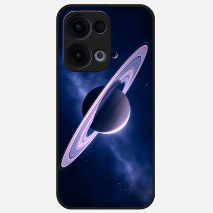  Saturn Ring Mystique Glass Case For Oppo Reno 13 back cover – full design glossy printed glass finish
