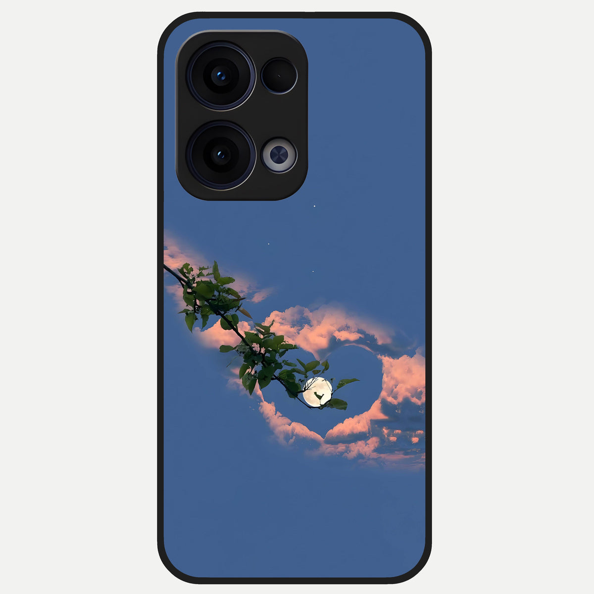  Sky Under Tree Glass Case For Oppo Reno 13 back cover – full design glossy printed glass finish