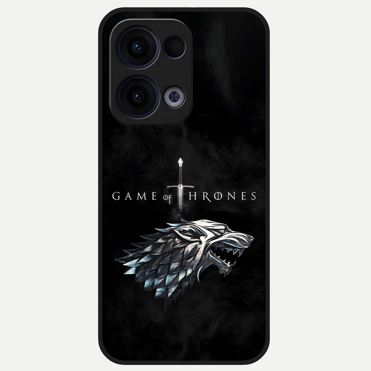  Throne Wolf Legacy Glass Case For Oppo Reno 13 back cover – full design glossy printed glass finish