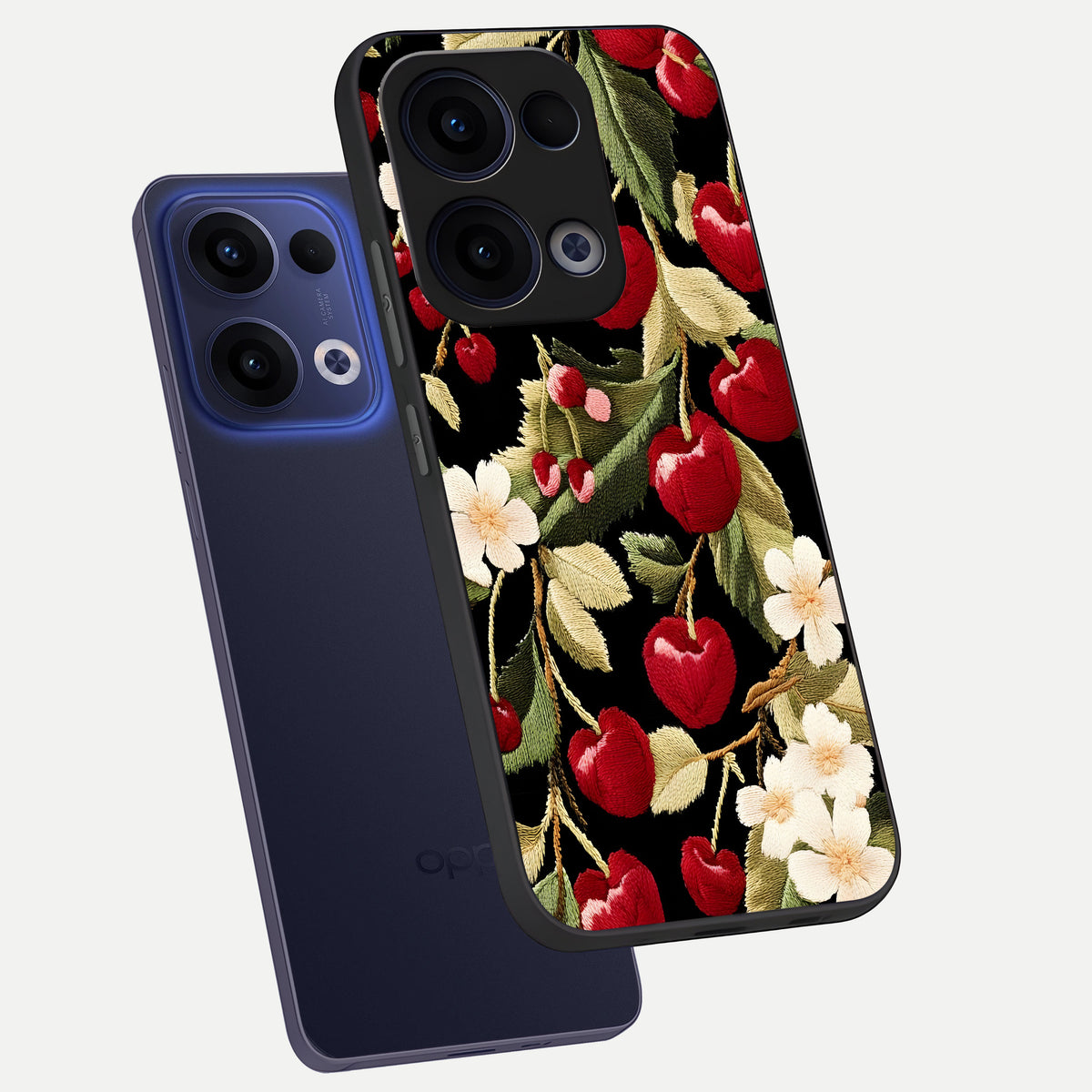  Blooming Spendor Bird phone case For Oppo Reno 13 showing premium glass back cover with detailed artwork