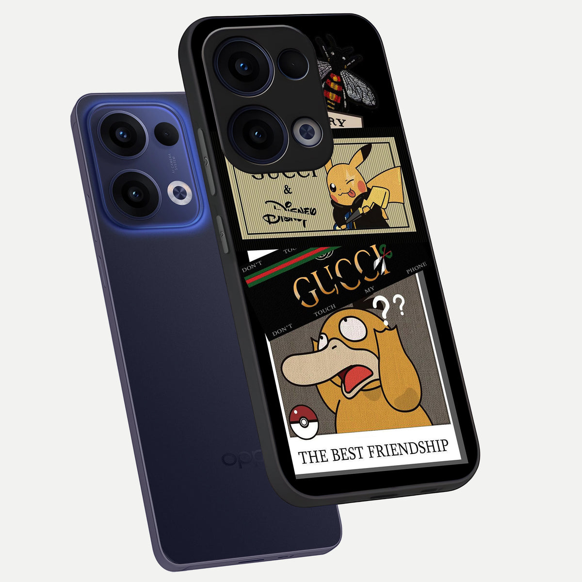  Cartoon Brand Play Mashup phone case For Oppo Reno 13 showing premium glass back cover with detailed artwork