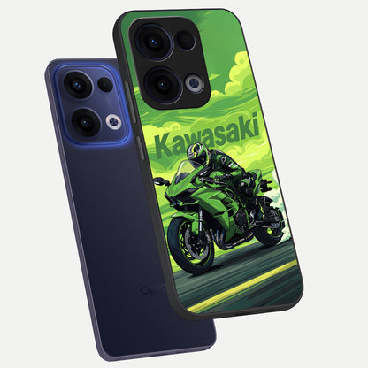  Greenery Sky phone case For Oppo Reno 13 showing premium glass back cover with detailed artwork