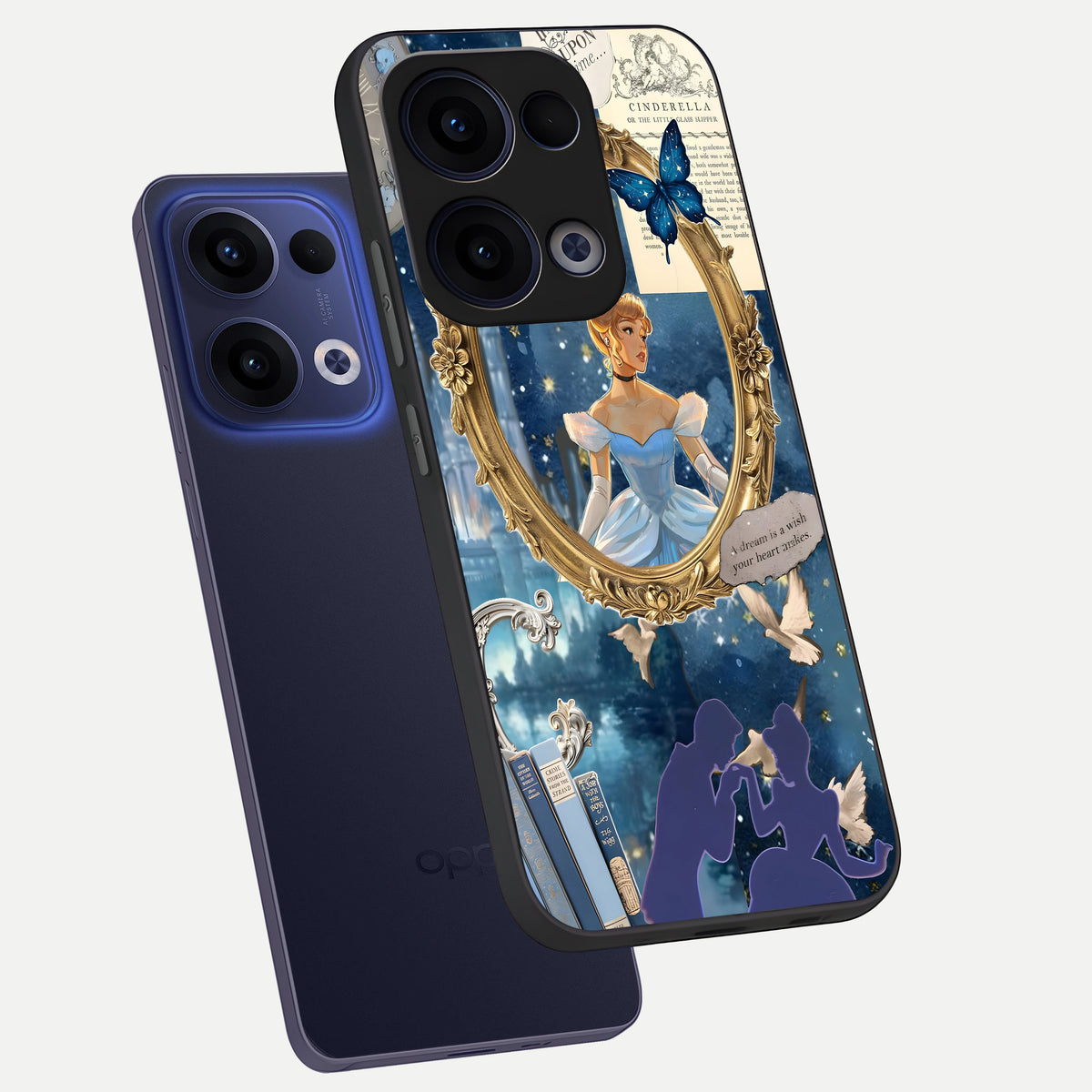  Midnight Queen phone case For Oppo Reno 13 showing premium glass back cover with detailed artwork
