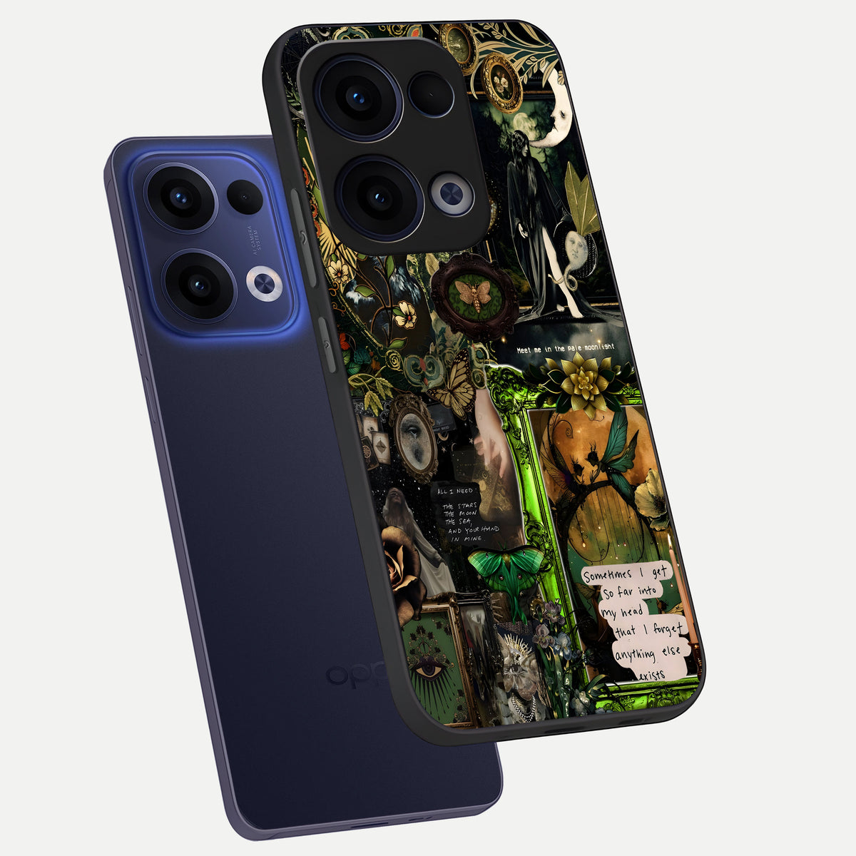  Mystic Woods Secret phone case For Oppo Reno 13 showing premium glass back cover with detailed artwork