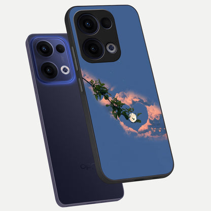  Sky Under Tree phone case For Oppo Reno 13 showing premium glass back cover with detailed artwork