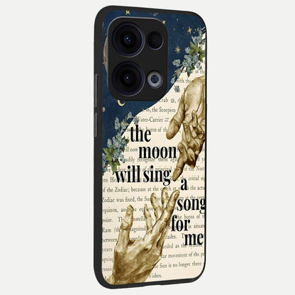 Aesthetic Divine back cover For Oppo Reno 13 slim fit glass case with vibrant aesthetic design