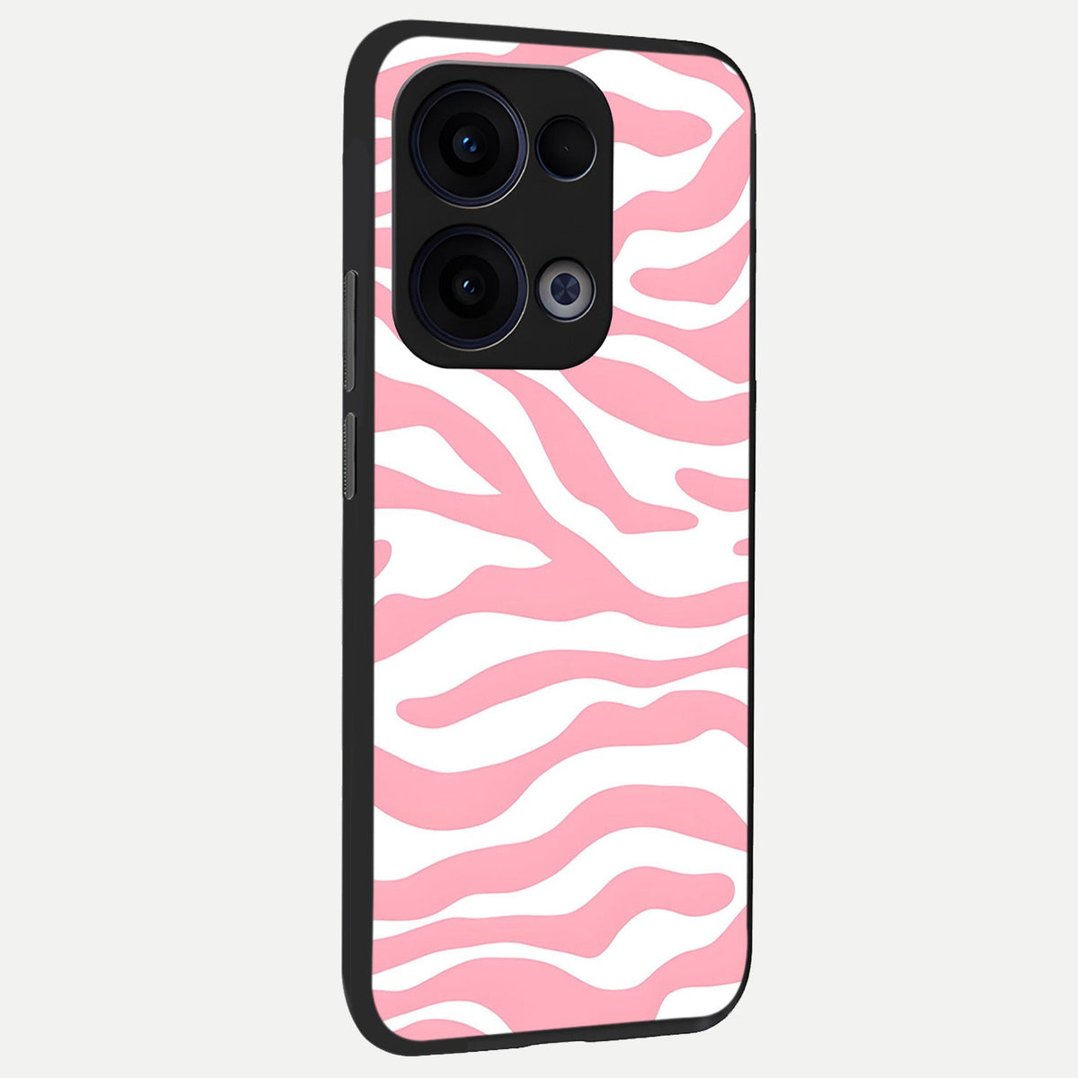  Blush Zebra Flow back cover For Oppo Reno 13 slim fit glass case with vibrant aesthetic design